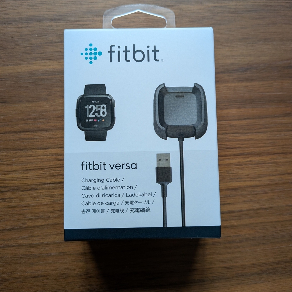 New Fitbit Versa Black Charging Cable